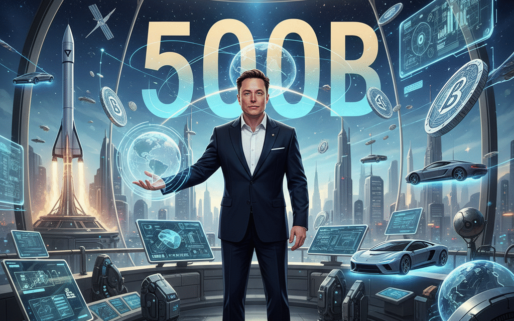 Elon Musk Becomes First Person to Hit $500 Billion Net Worth