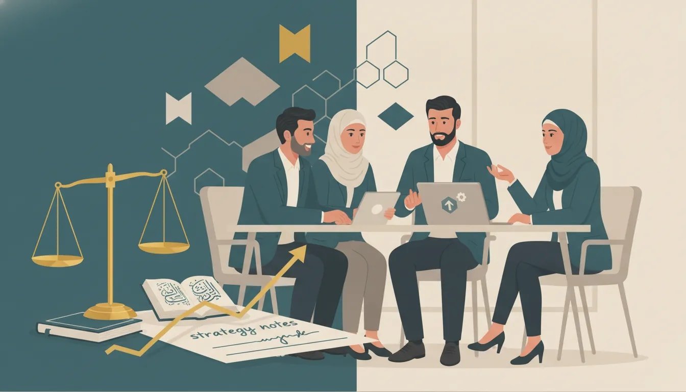 Muslim entrepreneurs building ethical wealth with integrity and Islamic values